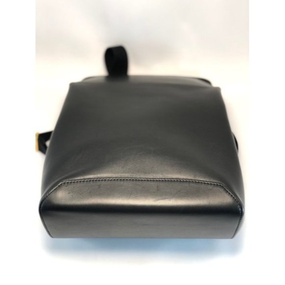 THE ROW Black Moulded Leather Backpack - Picture 4 of 12
